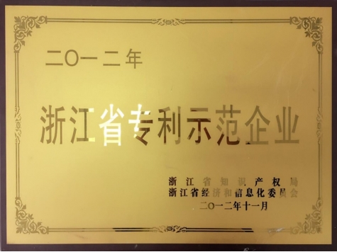 浙江省專利標(biāo)范企業(yè)