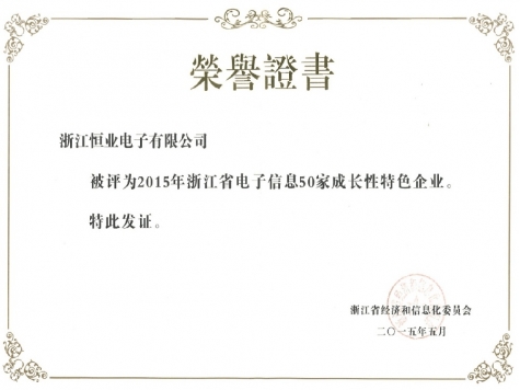 Honor Certificate